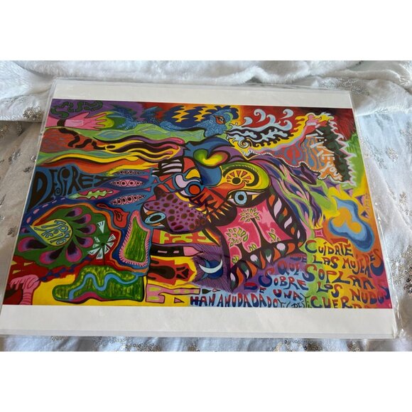 Anna Bateson "Desire" Colorful Abstract Art Print Collectible Artwork - Picture 9 of 9